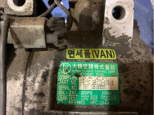 Компресор системи кондиціювання 6611303615 SSANG YONG