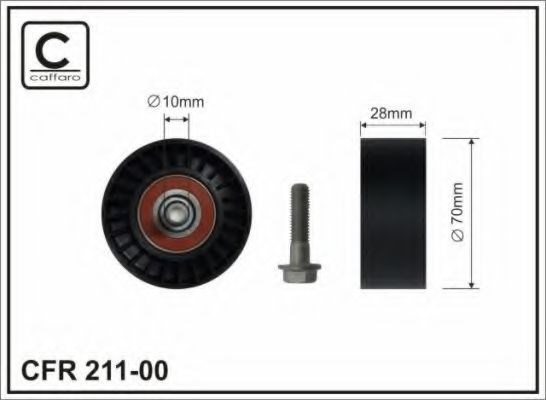 70x10x28 plastic ролик паска приводного hyundai accent/ i30/ kia magentis/ sportage 1.5crdi/2.0crdi/2.2crdi 04.01- 211-00