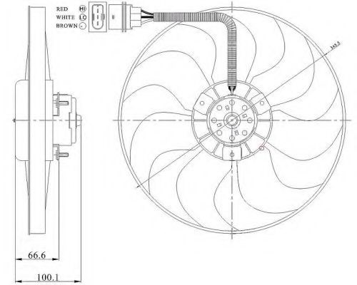 Вентилятор охлаждения радиатора 47204