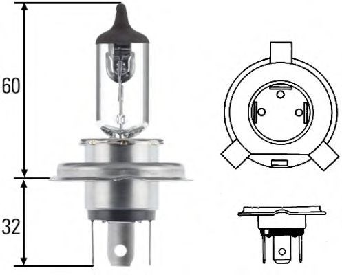 Лампочка галогенна 8GJ002525131 HELLA