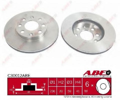 Гальмо дискове переднє C30012ABE ABE
