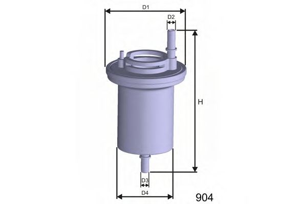 Фільтр паливний vag 1.2/1.4/2.0 (без регулятора тиску) E100