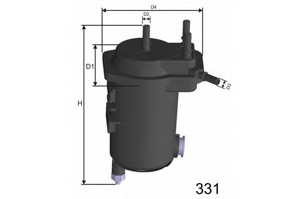 Фільтр тонкого очищення палива F121A MISFAT