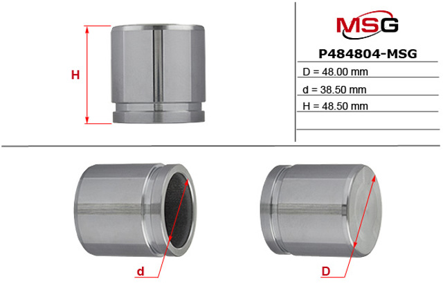 Поршень супорту гальмівного, переднього P484804MSG MS GROUP