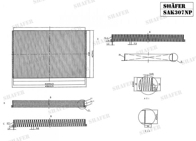 Фільтр салону SAK307NP SHAFER