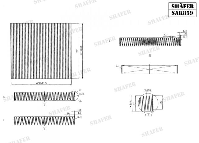 Внутрішньосалонний фільтр SAK859 SHAFER