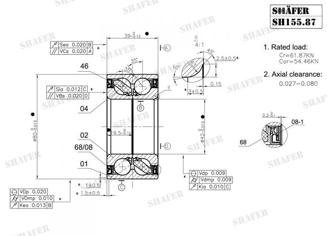 Опорний підшипник SH15587 SHAFER