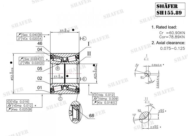 Підшипник маточини задньої SH15589 SHAFER