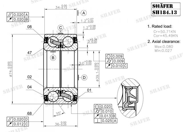 Опорний підшипник SH18413K SHAFER