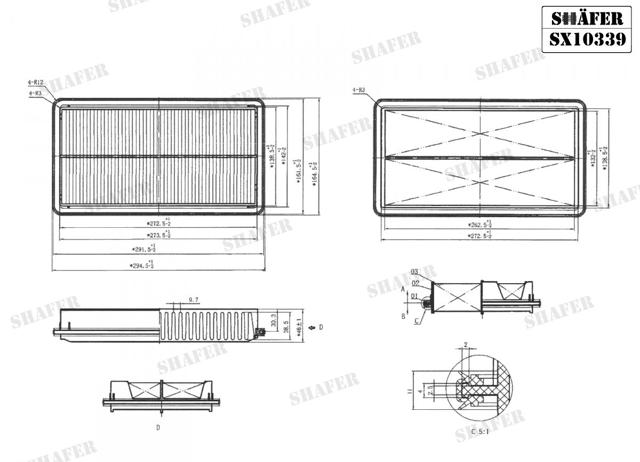 Фільтр повітряний SX10339 SHAFER