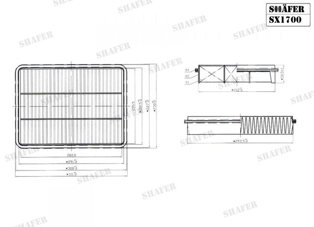 Фільтр повітряний SX1700 SHAFER