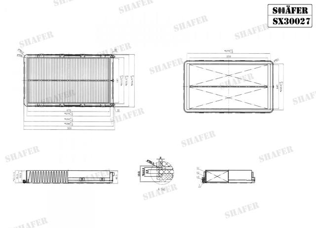Елемент повітряного фільтра SX30027 SHAFER