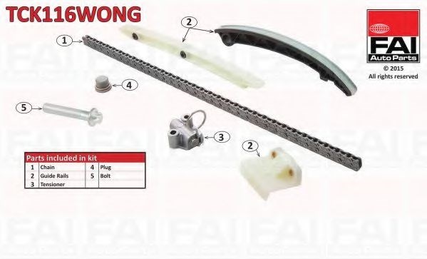 Ланцюг ГРМ, комплект TCK116WONG FAI