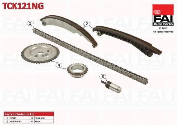 Ланцюг ГРМ, комплект TCK121NG FAI