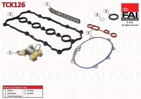 Ланцюг ГРМ, комплект TCK126 FAI