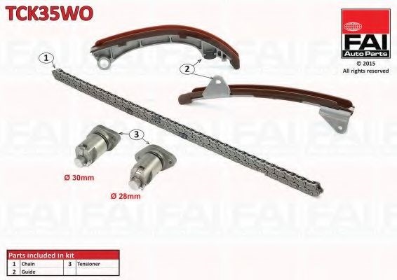 Ланцюг ГРМ, комплект TCK35WO FAI