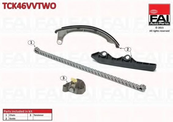 Ланцюг ГРМ, комплект TCK46VVTWO FAI