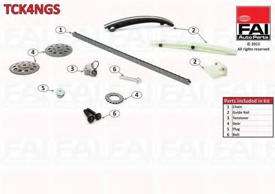 Ланцюг ГРМ, комплект TCK4NGS FAI