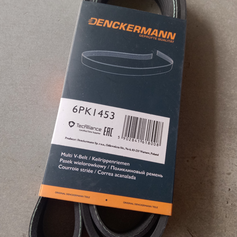 Ремінь генератора 6PK1453 DENCKERMANN