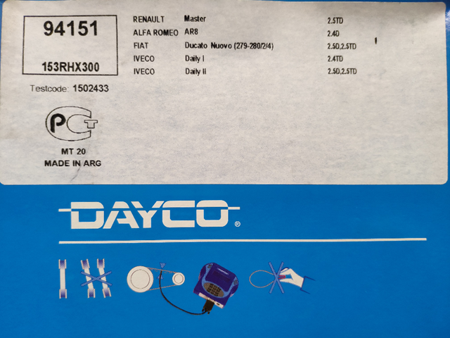 Зубчастий ремінь 94151 DAYCO