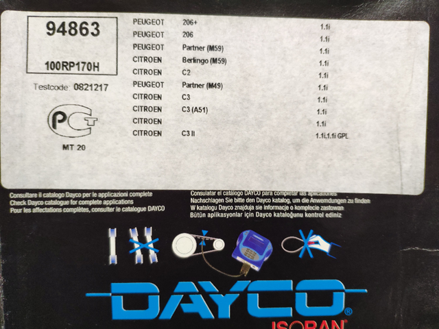 Зубчастий ремінь 94863 DAYCO