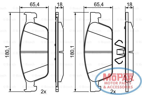 Тормозні колодки 0986495388 BOSCH