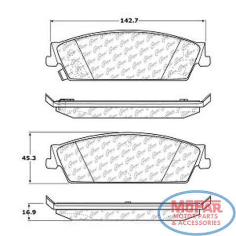Колодки гальмівні задні, дискові 10211940 CENTRIC PARTS