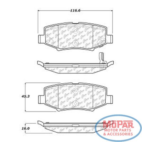 Задні дискові колодки 10212740 CENTRIC PARTS