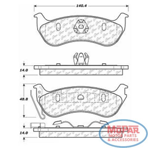 Задні дискові колодки 10309640 CENTRIC PARTS