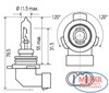 Лампочка long life галогенна, ближній, дальній H9012LL