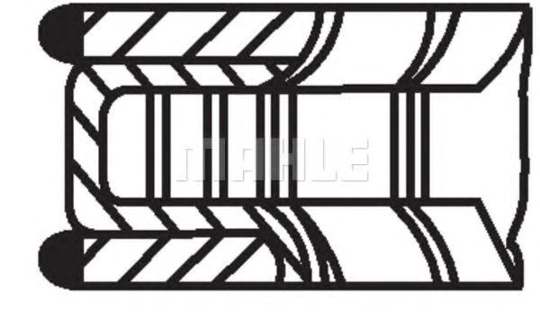 Кільця поршневі комплект на мотор, STD. 001RS001630N0 MAHLE