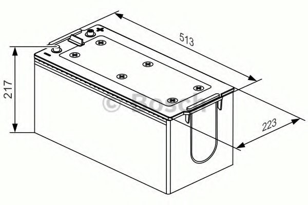 Автомобільна батарея 0092T30550 BOSCH