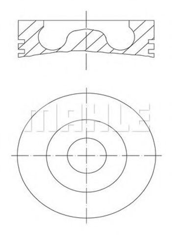 Поршня на 1 циліндр, STD 081PI00105000 MAHLE