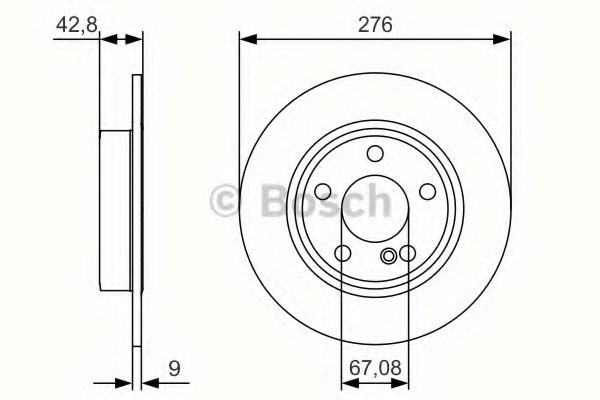 Диск гальмівний задній 0986479A03 BOSCH
