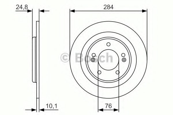 Диск заднього гальма 0986479A13 BOSCH