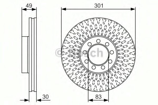 Гальмо дискове переднє 0986479A23 BOSCH