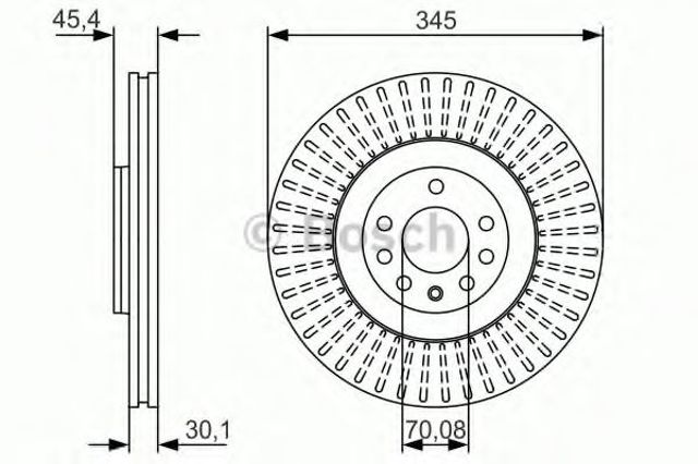 Диск гальмівний передній 0986479A24 BOSCH