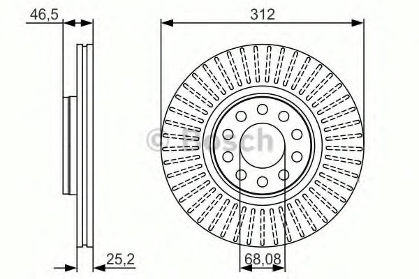 Гальмо дискове переднє 0986479A30 BOSCH