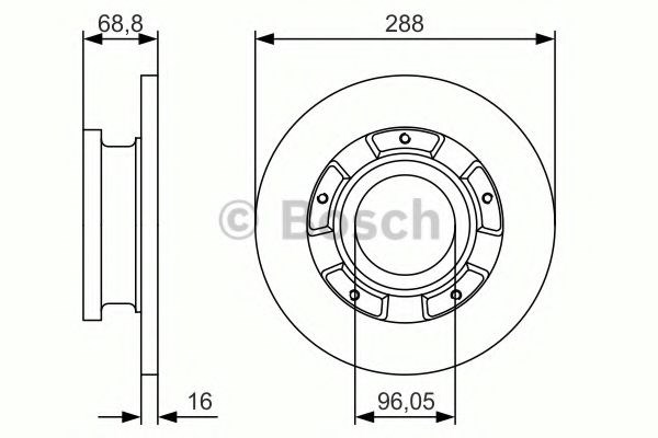 Диск гальмівний задній 0986479A50 BOSCH