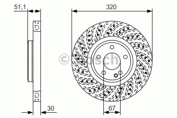 Гальмо дискове переднє 0986479A60 BOSCH