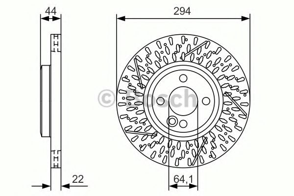 Диск переднього гальма 0986479A69 BOSCH