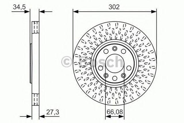 Диск переднього гальма 0986479A88 BOSCH