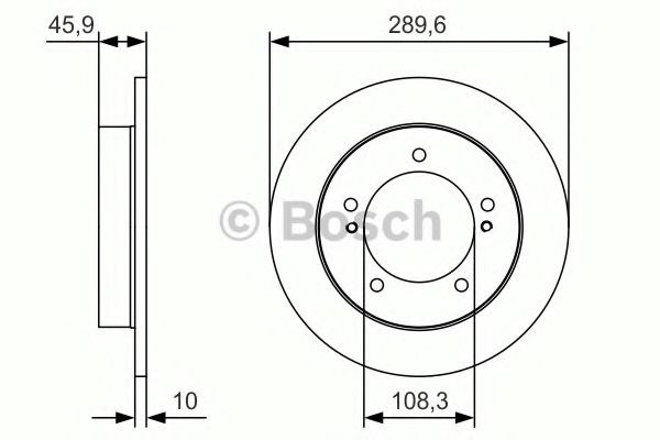 Bosch  suzuki диск гальмівний передній jimny 1,3 98- 0986479B09