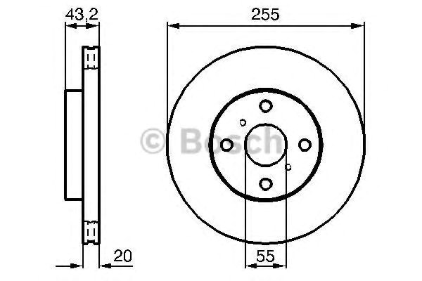 Гальмо дискове переднє 0986479B60 BOSCH