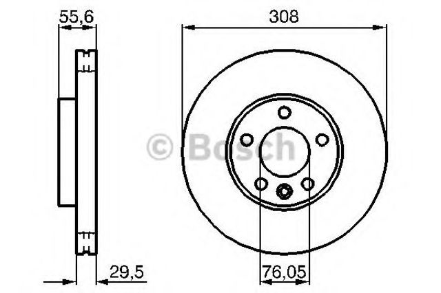 Диск гальмівний передній 0986479B88 BOSCH