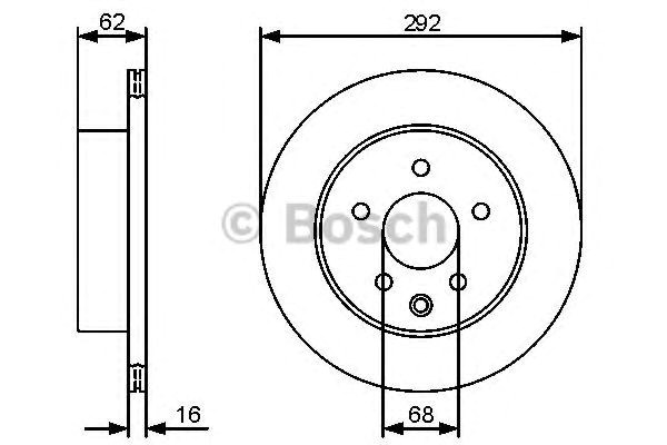 Диск заднього гальма 0986479C12 BOSCH