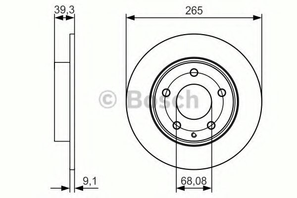 Bosch диск гальм. задн. mazda 3 13- 0986479C26