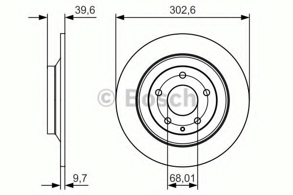 Диск заднього гальма 0986479C28 BOSCH