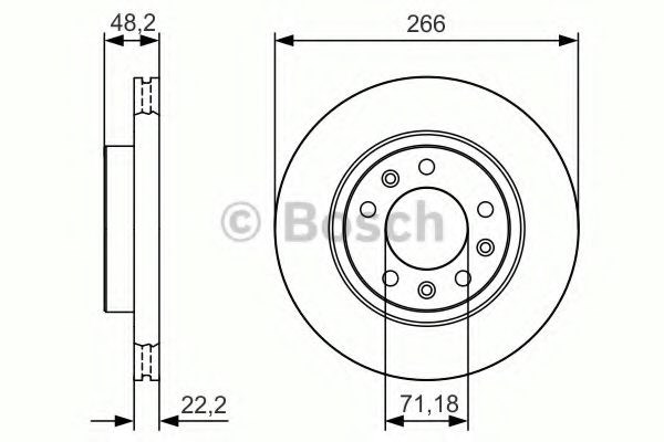 Диск переднього гальма 0986479C34 BOSCH