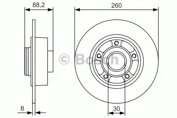 Дискові гальма 0986479C88 BOSCH